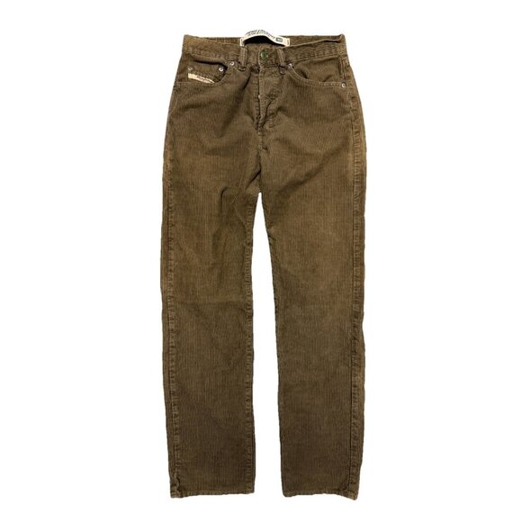 Diesel Industry Corduroy Pants Mens 29 (28x30) Brown Button Fly - Picture 1 of 16
